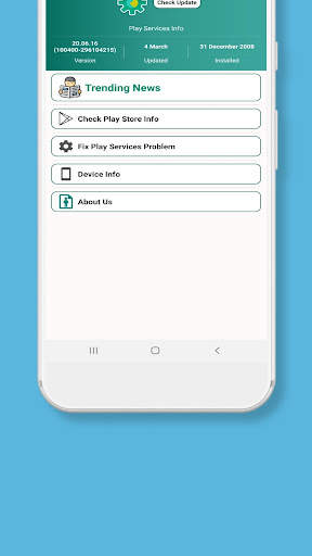 Only Check Play services Info скриншот 1