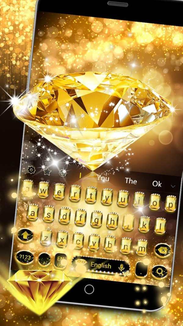 Gold Diamond Keyboard Theme screenshot 3