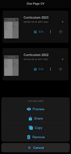 One Page CV: Create Resume PDF скриншот 3
