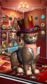 3D Steampunk Cute Cat Theme screenshot 3