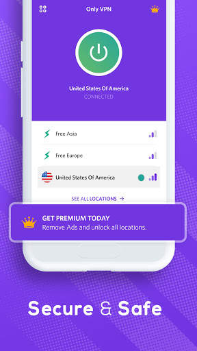 Only VPN - Free VPN Super unlimited proxy Hotspot screenshot 5