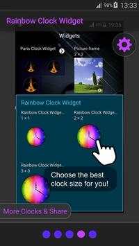Rainbow Clock Widget 8 تصوير الشاشة
