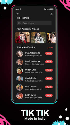 TikTik India -India Short Video Maker Sharing App screenshot 3