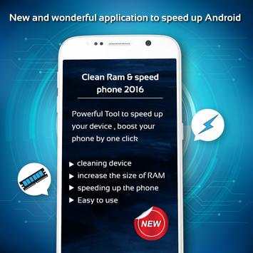 Clean Ram & speed phone 2016 screenshot 1