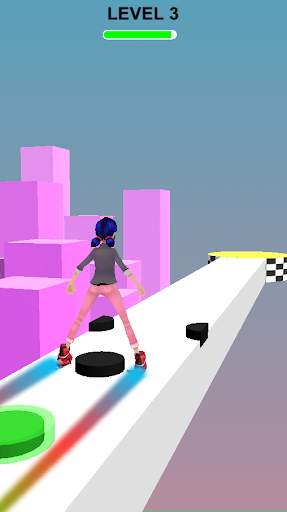 Lady Sky Run Surfer - 3D Running Game screenshot 1