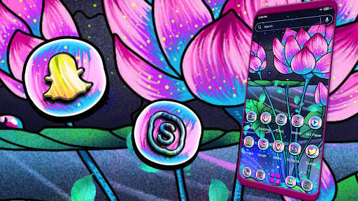 Lotus Mat Painting Launcher Theme screenshot 2