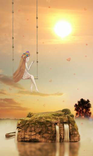 Girl Swing Live Wallpaper screenshot 2