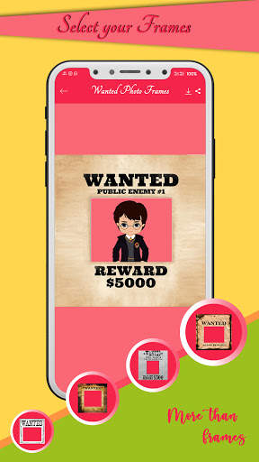 Wanted Photo Frame Editor screenshot 1