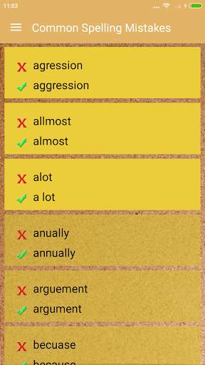 Common Spelling Mistakes скриншот 4