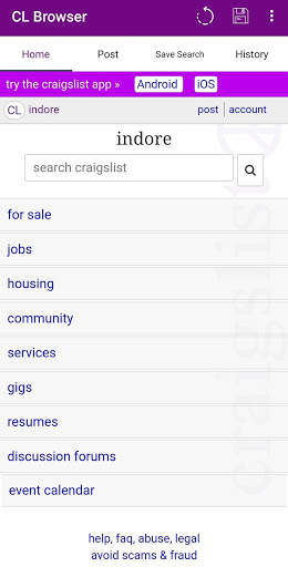 Craiglist Browser App screenshot 1