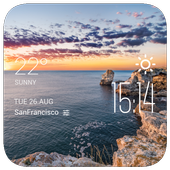 Durban weather widget/clock icon