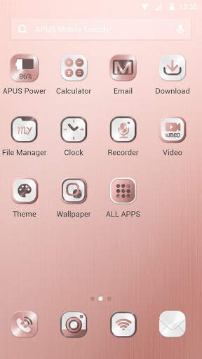 Modern Gold Rose APUS Launcher theme screenshot 2