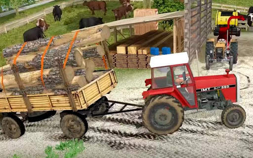Drive Tractor trolley Offroad :Cargo simulator screenshot 2