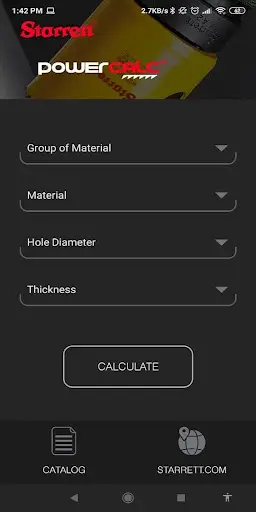 Starrett PowerCalc screenshot 2