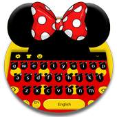 Cute Micky Bow keyboard Theme 10001007
