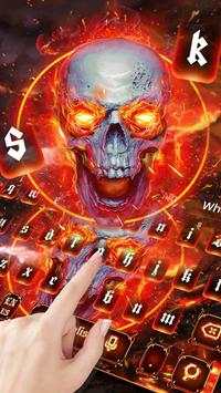 Devil Flaming Skull Keyboard Theme screenshot 1