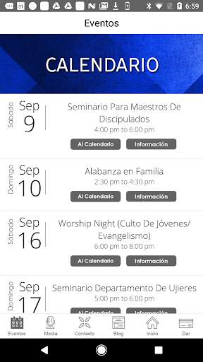Ministerio Nuevo Pacto LA screenshot 2