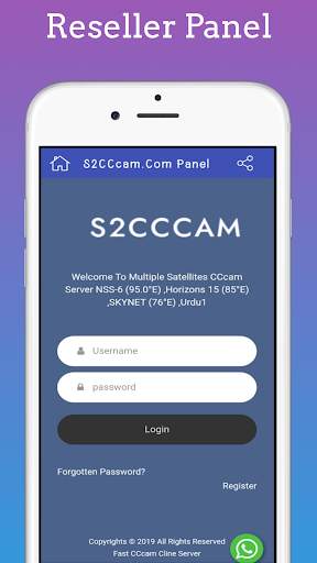 S2CCcam Cline Panel screenshot 1