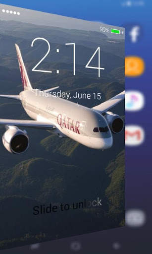 Airplane Lock Screen Wallpaper Pro screenshot 5