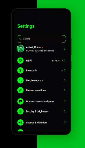 Phantom Dark Green EMUI 10 Theme screenshot 2