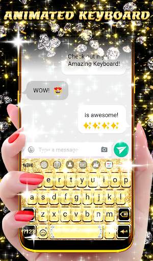 Golden Glitter Live Wallpaper  screenshot 2