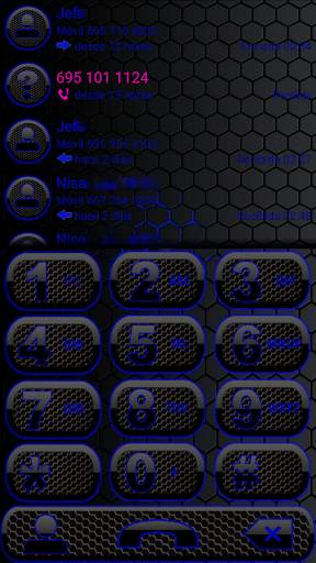 THEME DARK SPACE BLUE EXDIALER screenshot 1