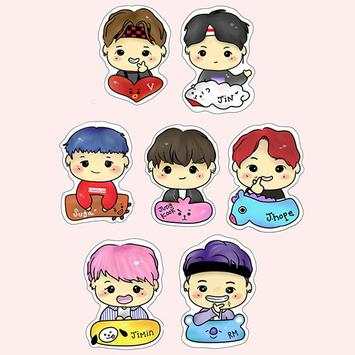Cute BTS Chibi Wallpaper HD screenshot 1