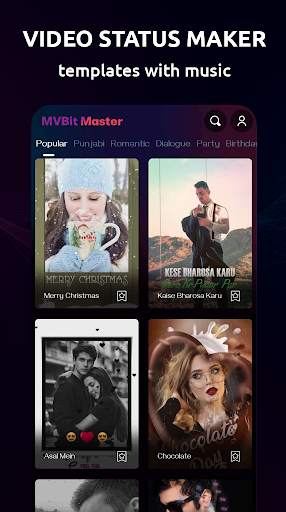 MVBit master -MV master Lyrical Video Status Maker screenshot 1
