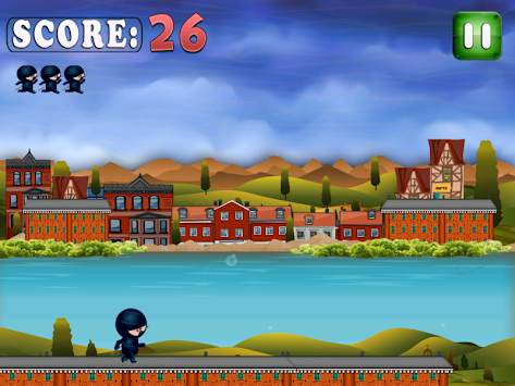 Ninja Rooftop Run, Mini Rush screenshot 5
