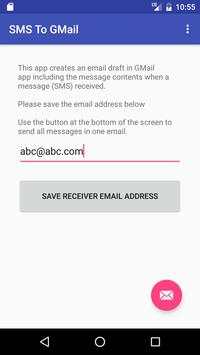 SMS to GMail Backup скриншот 1