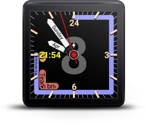 Agenda12h Watch Face - Free test version screenshot 3