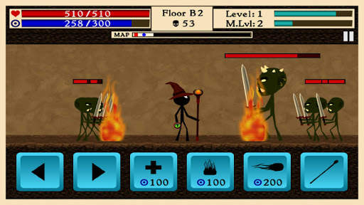 The Wizard - Stickman 2mb Game screenshot 1