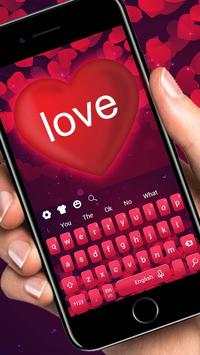Red Love Keyboard Theme screenshot 2