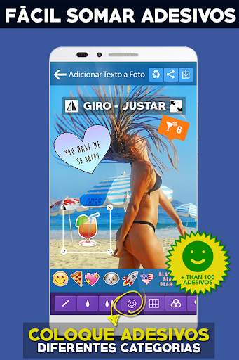 Adicionar Texto & Adesivos a fotos App 🇧🇷(2020) screenshot 2