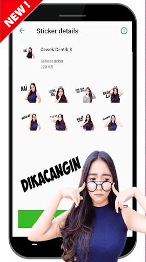 Stiker Cewek Cantik Indo WAStickerApps screenshot 6