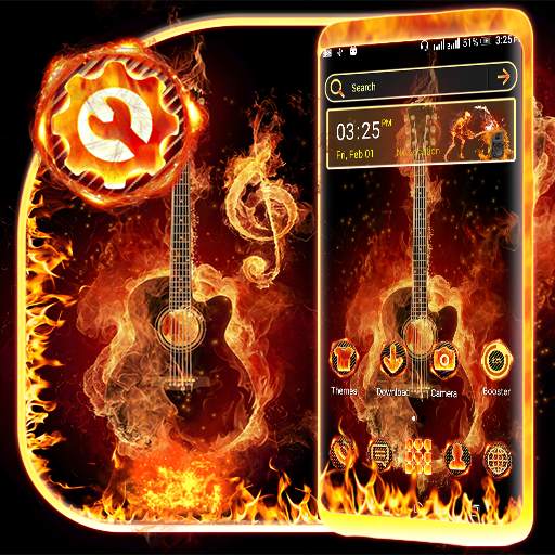 Fire Guitar Launcher Theme 2.7