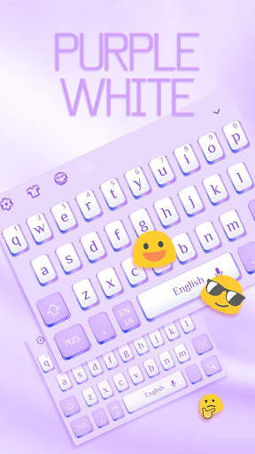 Fashion Purple White Keyboard screenshot 2
