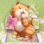 Pink Bow Orange Cat Theme 1.1.2