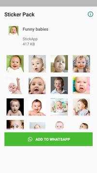 Stickers Funny Babies For Whatsapp - WAStickerapps screenshot 1