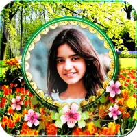 Garden photo frame icon