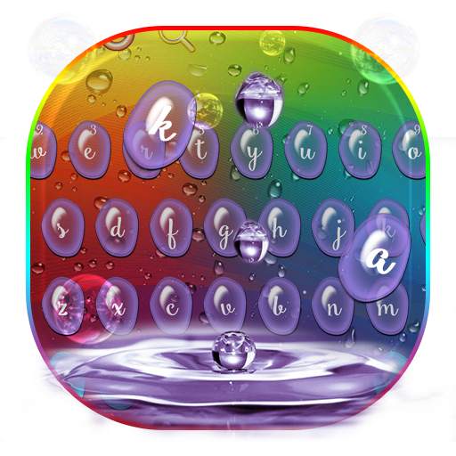 Rainbow Raindrop Keyboard Theme 10001004