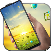 Bright sun shine light plain theme icon