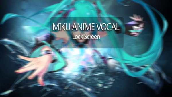 Miku Anime Vocal Lock Screen 3 تصوير الشاشة