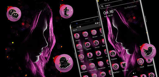 Dark Girl Launcher Theme screenshot 1