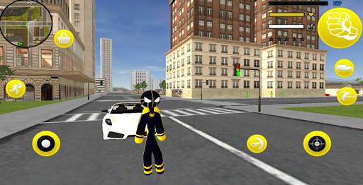 Neon Spider Stickman Rope Hero City Gangstar Crime screenshot 1