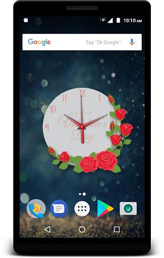Valentine's day Clock Live Wallpaper screenshot 2