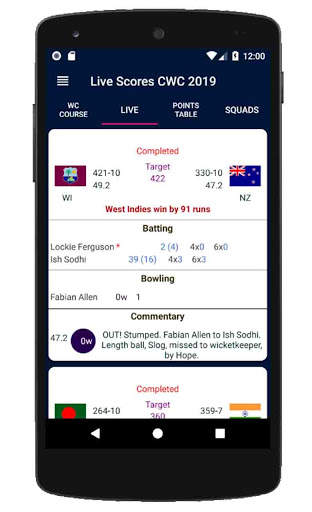 Live Scores CWC 2019 screenshot 7