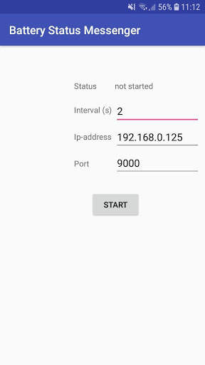 Battery Status UDP Messenger screenshot 2