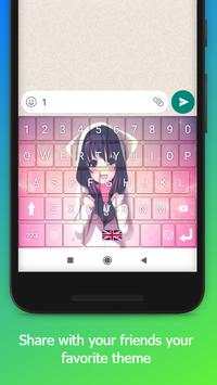 Anime Girl Keyboard Theme screenshot 3