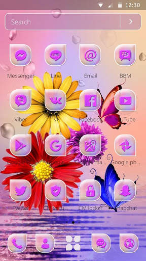 Charismatic Glowing Flowers Theme screenshot 5